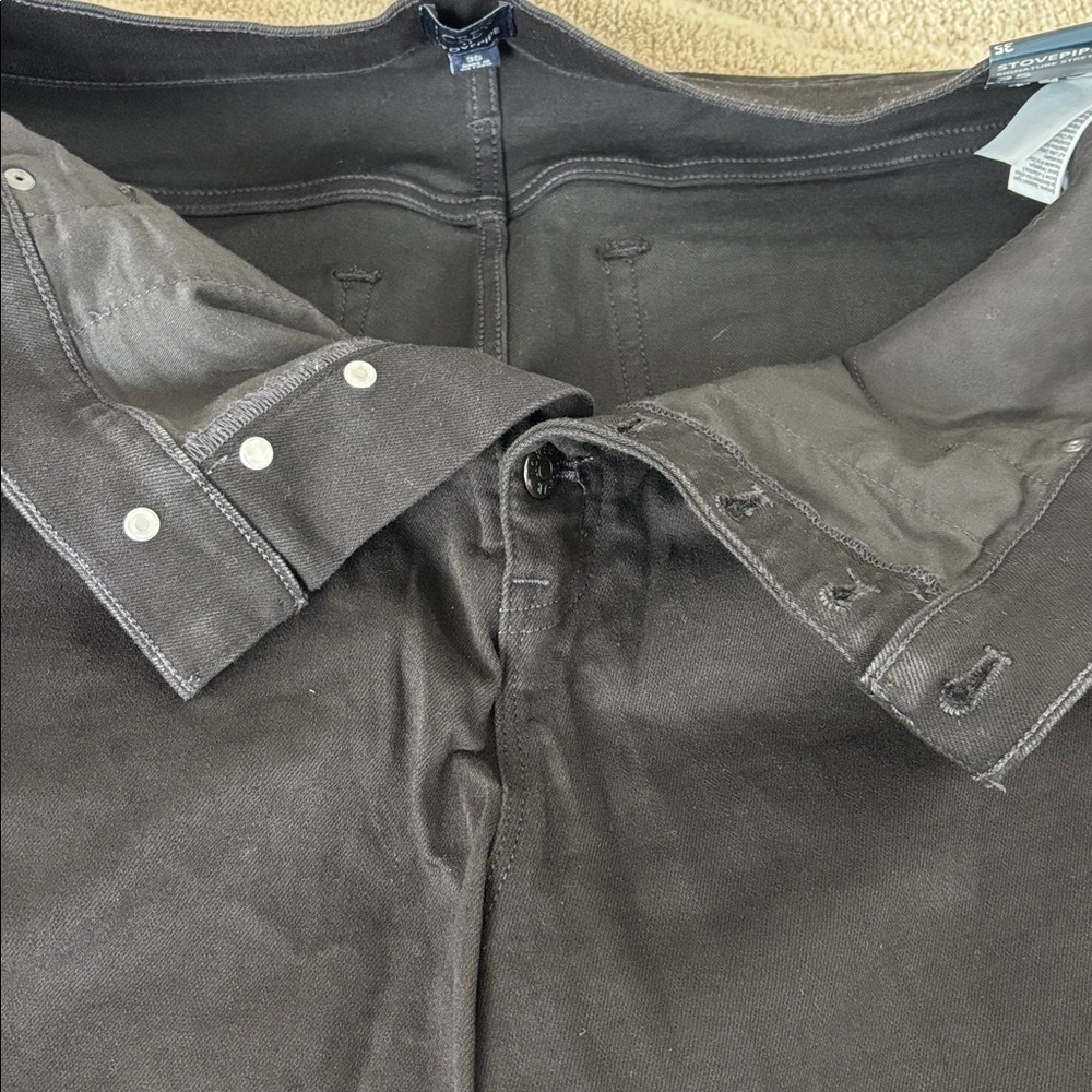 NWT J. Crew Black stovepipe straight leg jean stretch five button size 35 - Picture 12 of 13